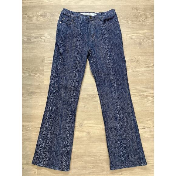 Zana Di Denim - Zana Di Flared Snakeskin Print Jeans Women’s Size 9